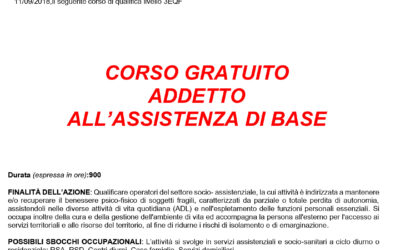 Corso Gratuito Addetto all’Assistenza di Base