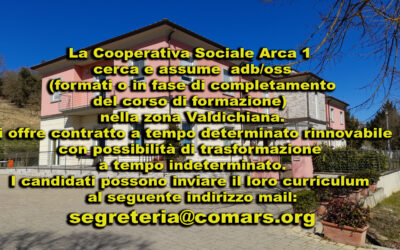 La Cooperativa Sociale Arca 1 assume